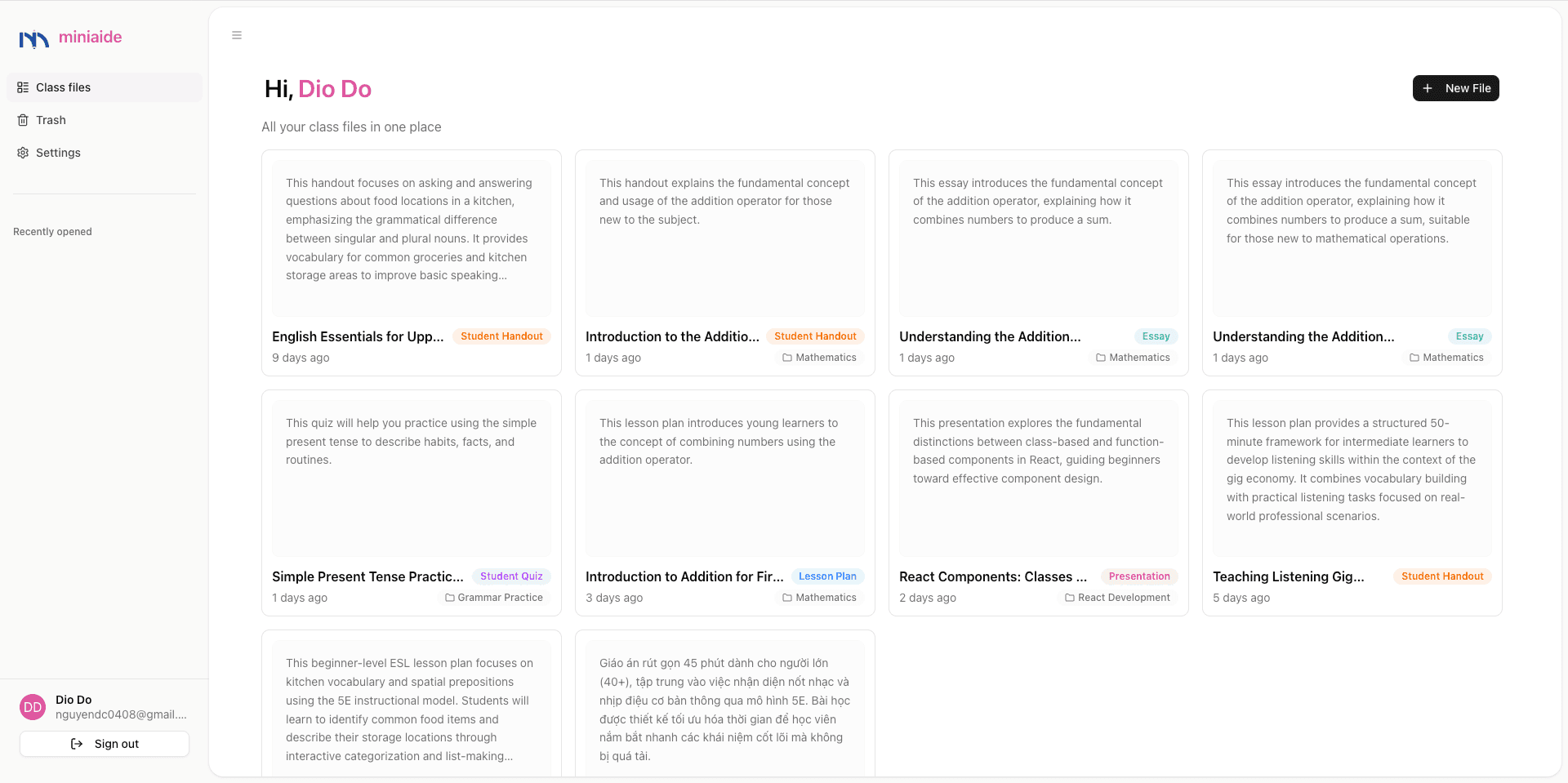 MiniAide Editor Interface Preview